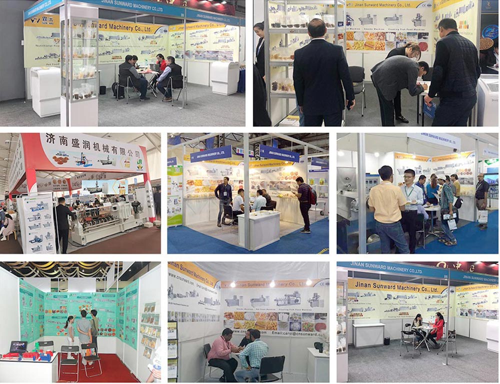 exhibition of fish feed extruder machine