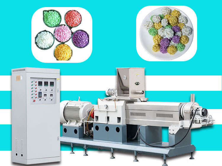 Breadcrumbs making equipment two-color food extruder machine