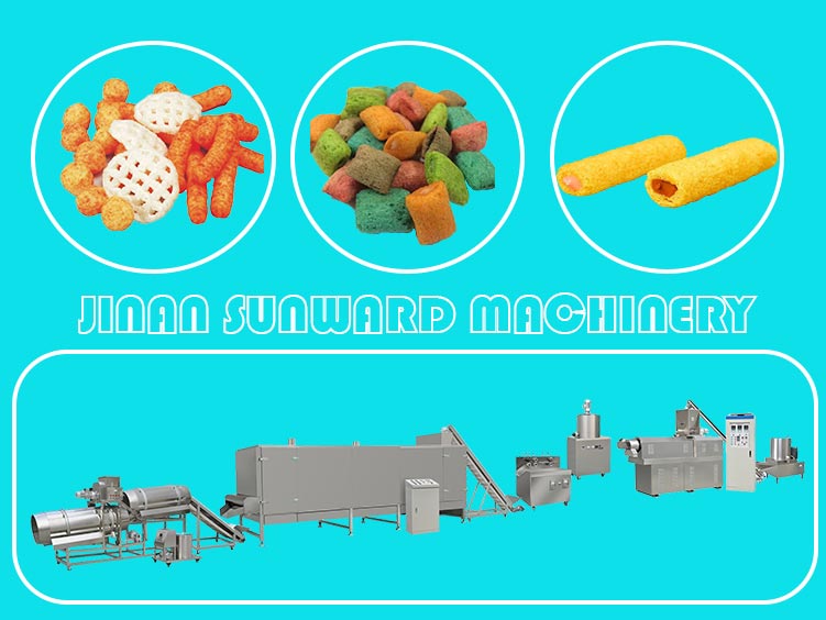 Food extruder machine making core fiiling snacks